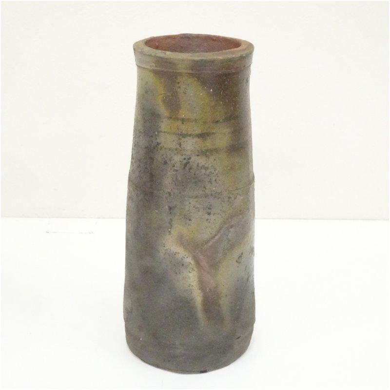 備前焼 人間国宝 藤原啓造 花入（共箱） Y317-2 備前焼 最上位