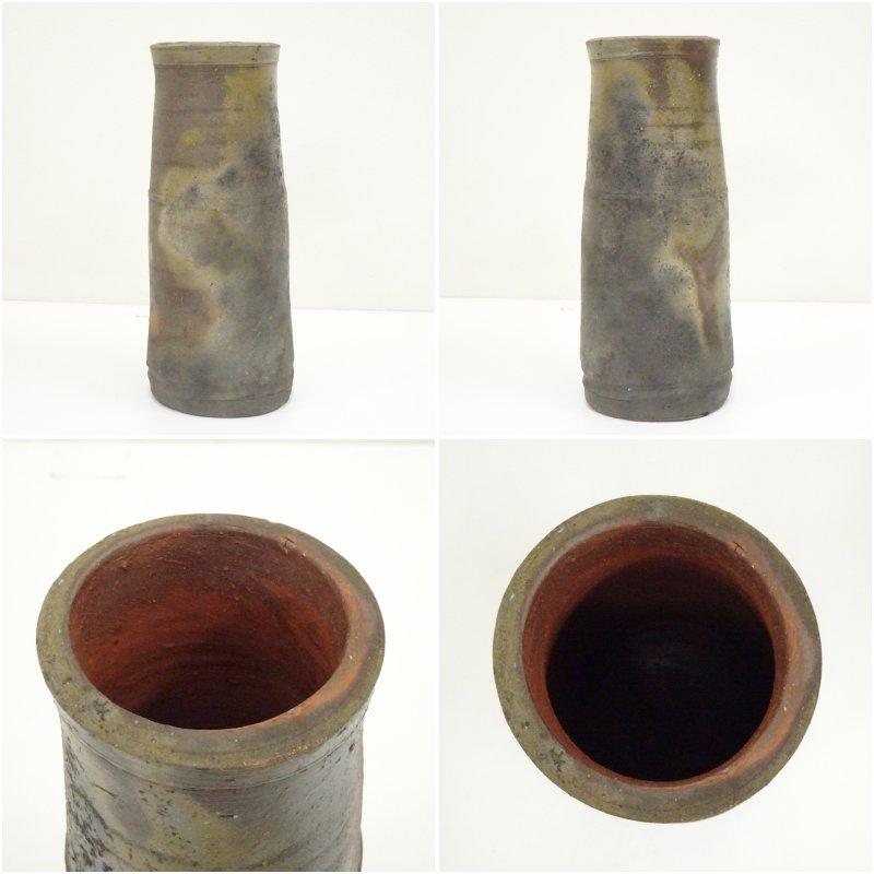 備前焼 人間国宝 藤原啓造 花入（共箱） : 茶道具と掛軸のショップ