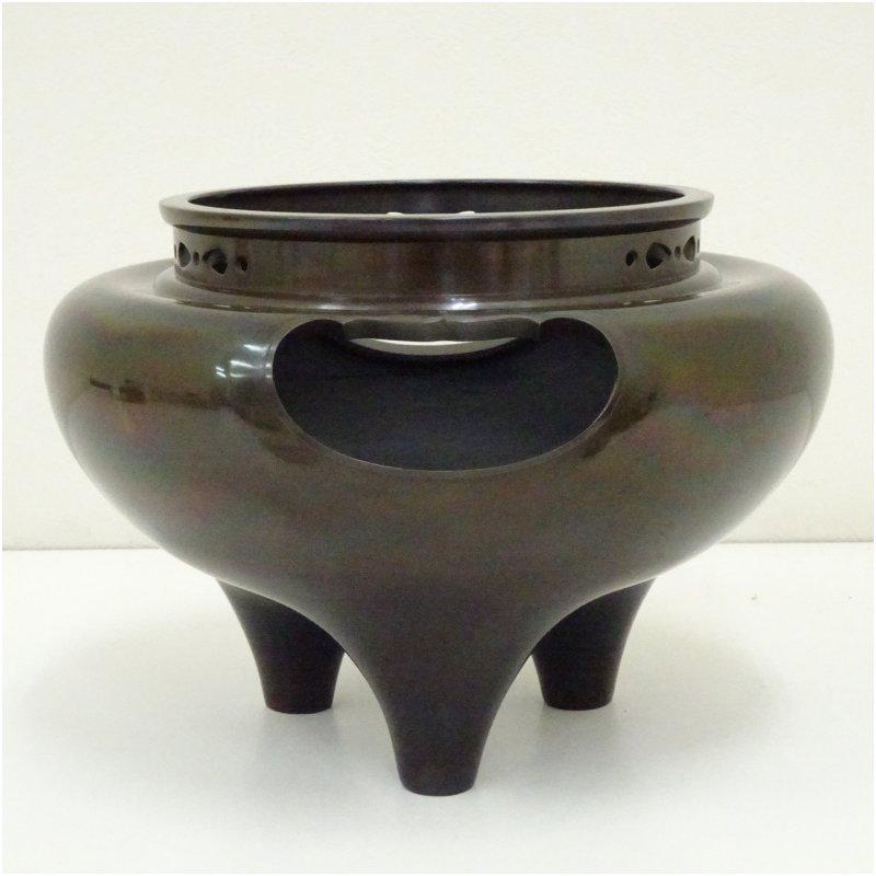 茶道具 唐銅 朝鮮風炉 共箱 宗勘造 唐銅朝鮮風炉（共箱） : 茶道具と掛軸のショップつなぐ - 通販