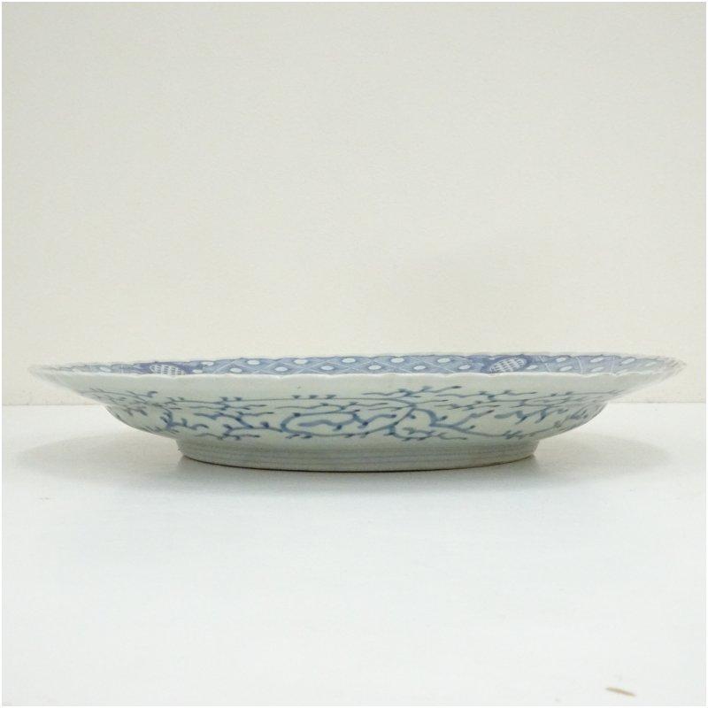 古伊万里 太明成化年製 染付花文平鉢2客（共箱） : 茶道具と掛軸の