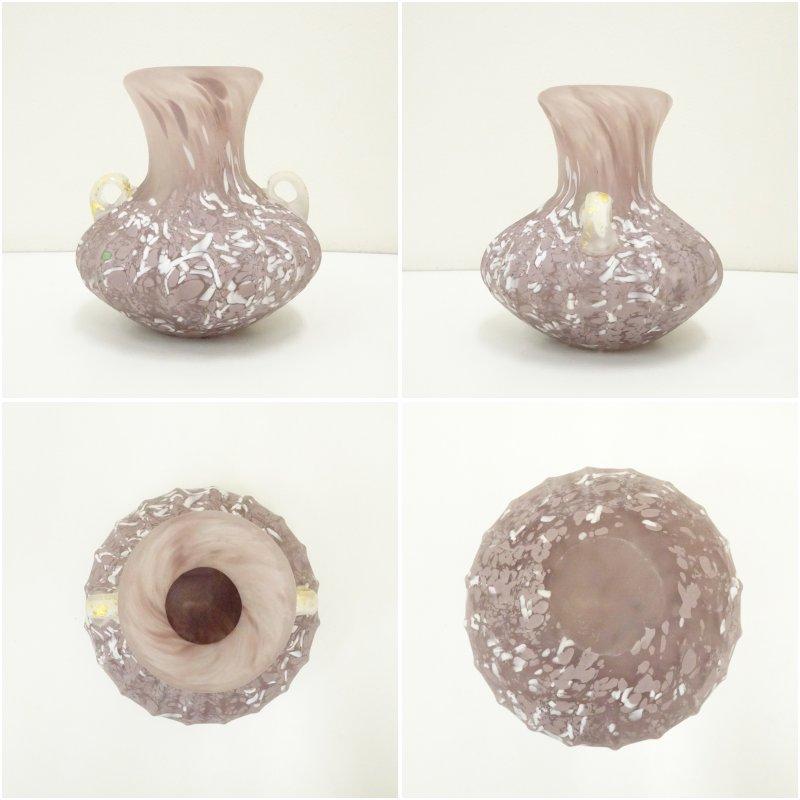藤田喬平造 手吹ガラス金彩藤の花花瓶（共箱） : 茶道具と掛軸の