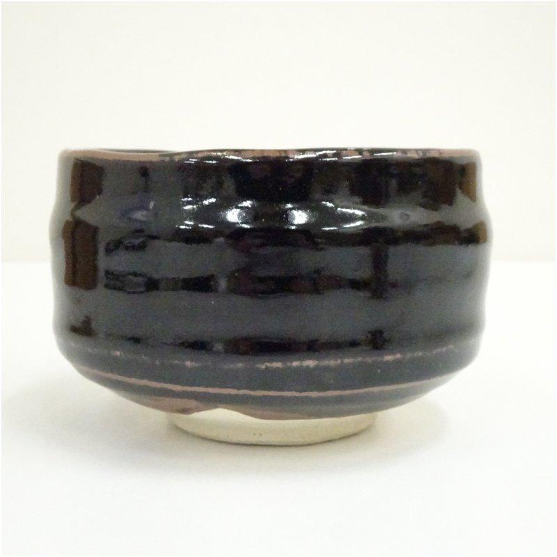 美濃焼 一峰窯造 黒釉茶碗（共箱） : 茶道具と掛軸のショップつなぐ