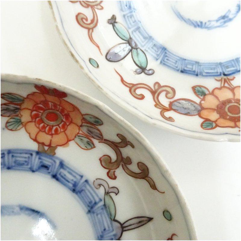 伊万里焼 染錦花唐草文小皿5客 : 茶道具と掛軸のショップつなぐ - 通販
