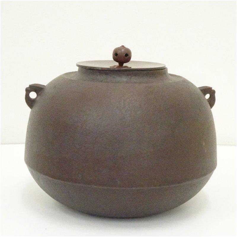 釜師 人間国宝 高橋敬典造 田口釜（共箱） : 茶道具と掛軸のショップ