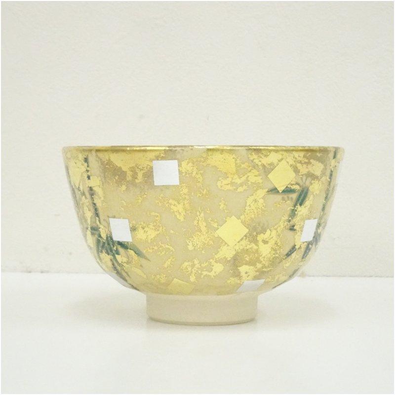 ブランド登録なし - 京焼 平井覚山造 金箔竹茶碗（共箱）