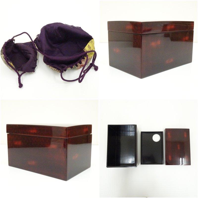 塗師 川瀬表完造 溜塗茶箱セット（箱付） : 茶道具と掛軸の