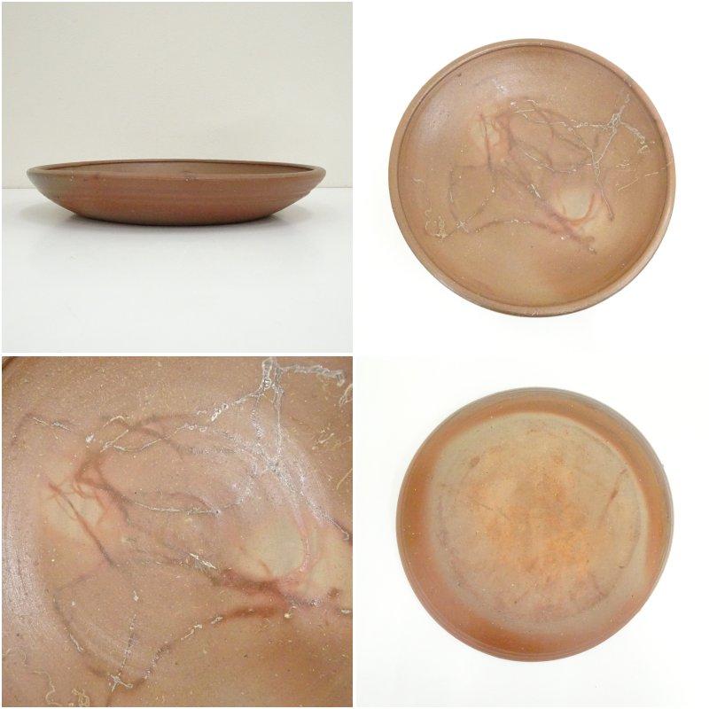 備前焼 陽山窯 伊勢崎満造 平皿（共箱）