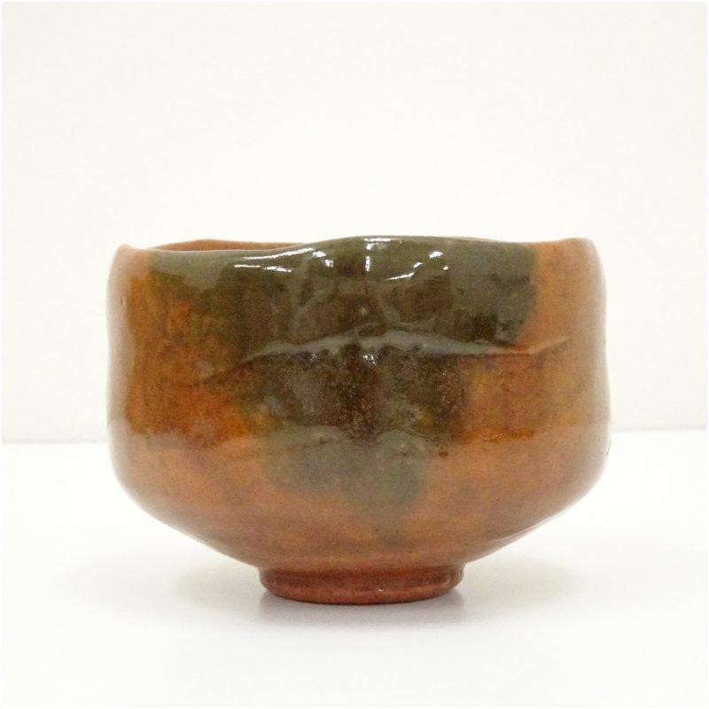 工芸品 大樋焼 松雲窯 泉喜仙造 飴釉茶碗（共箱）
