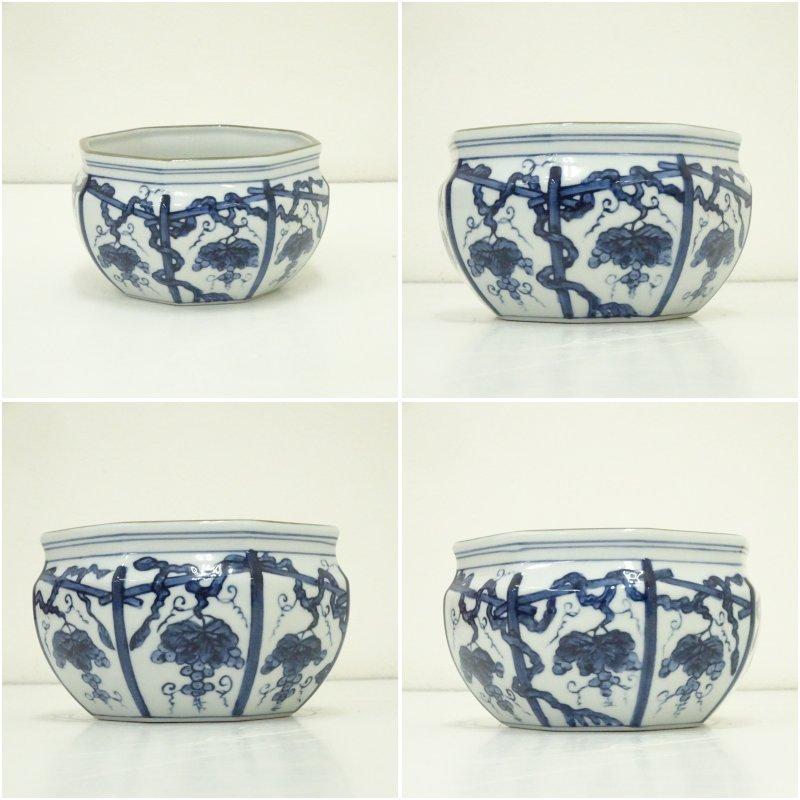 葡萄棚染付皆具　康月造　皆具　染付 葡萄棚染付皆具 康月造 皆具 染付