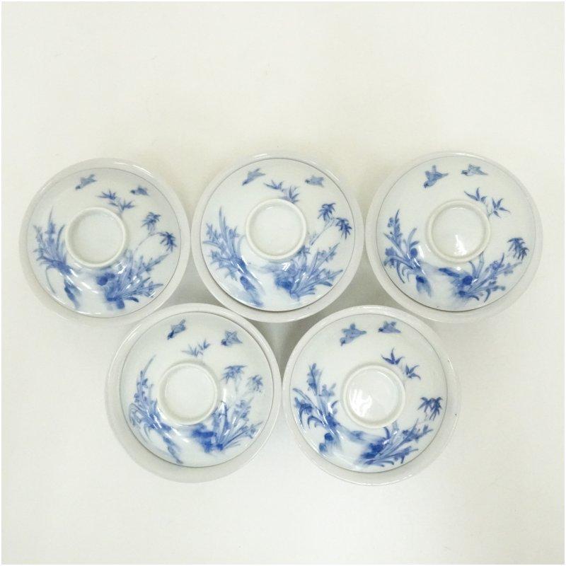 染付蓋茶碗10客 : 茶道具と掛軸のショップつなぐ - 通販 - Yahoo