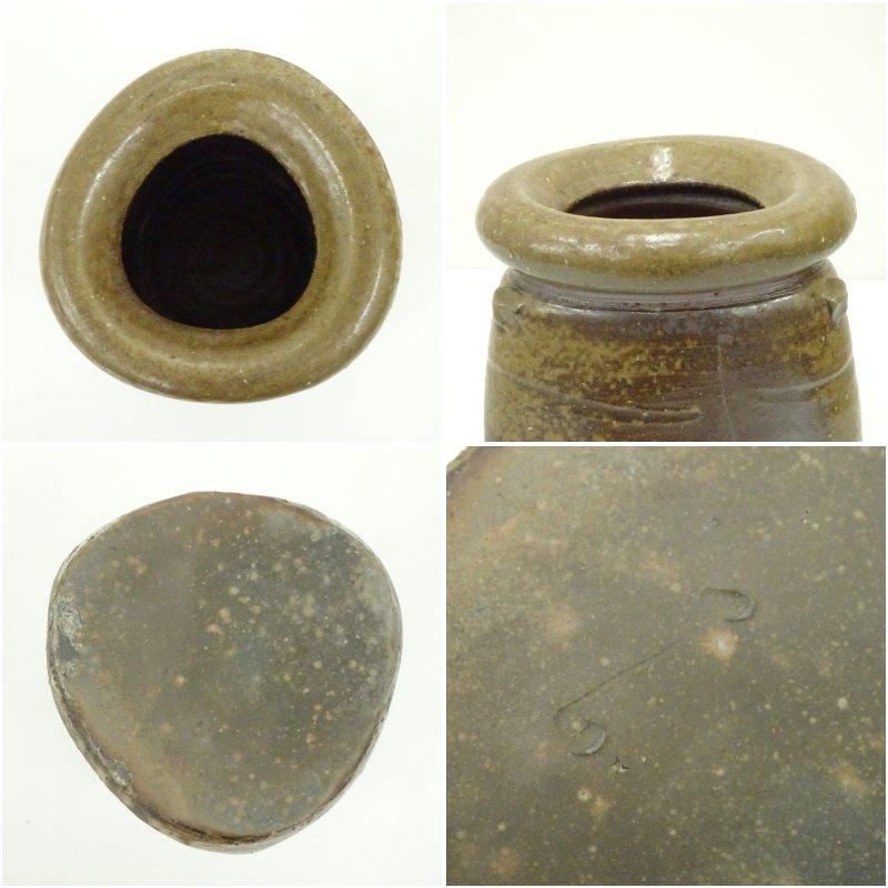 備前焼　伊勢崎紳造　三角花入（共箱）_5