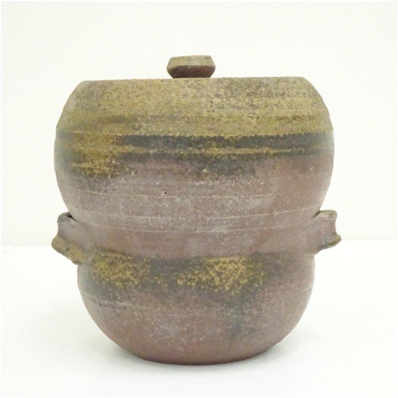 丹波焼 市野元和造 丹波赤土部釉水指（共箱） : 茶道具と掛軸の