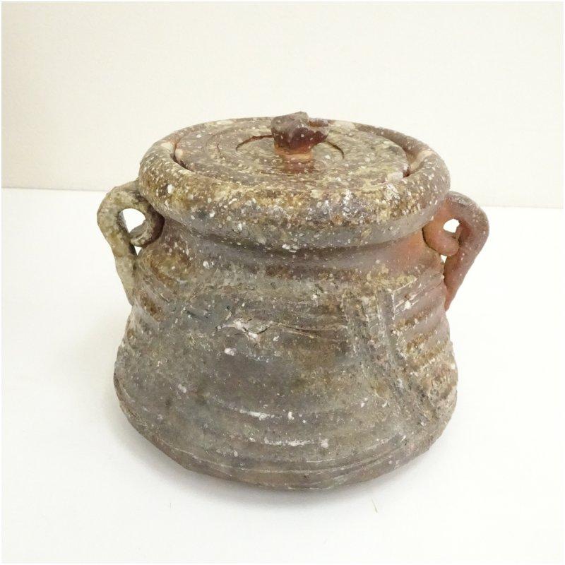 信楽焼 高橋楽斎造 耳付水指（共箱） : 茶道具と掛軸のショップつなぐ