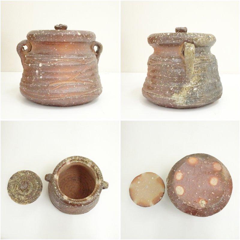 信楽焼 高橋楽斎造 耳付水指（共箱） : 茶道具と掛軸のショップつなぐ