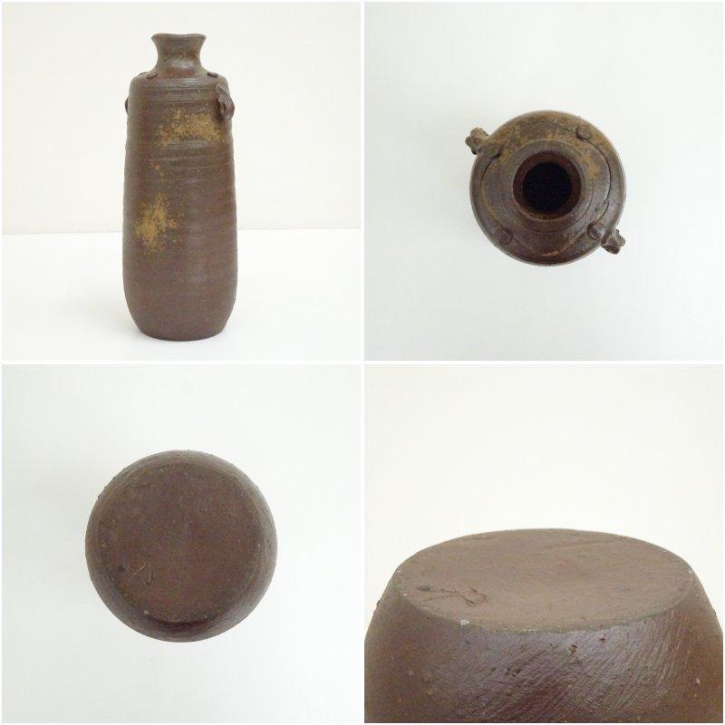 備前焼 木村陶峰造 花入（共箱） : 茶道具と掛軸のショップつなぐ