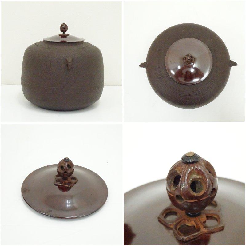 釜師 金谷浄雲造 万代屋釜（共箱） : 茶道具と掛軸のショップつなぐ
