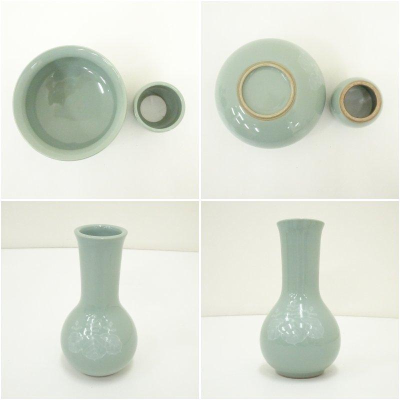 京焼 富田静山造 青磁白盛皆具（共箱） : 茶道具と掛軸のショップ
