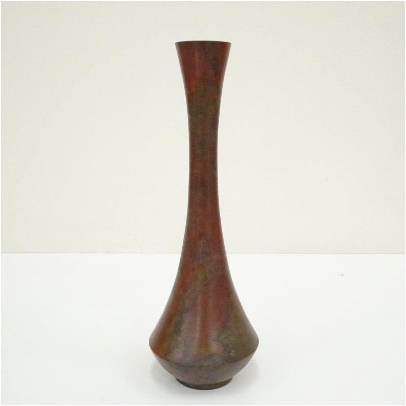 髙橋敬典(人間国宝) 花瓶 釜師 人間国宝 高橋敬典造 鋳銅花瓶（共箱） : 茶道具と掛軸のショップ