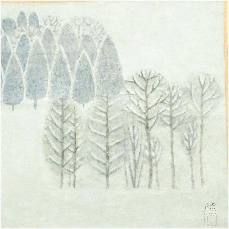 下保昭筆　親雪　肉筆絹本掛軸（共箱・二重箱）_2