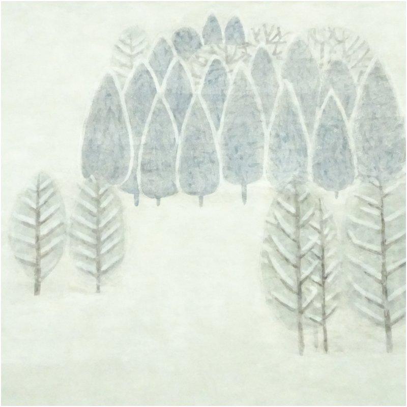 下保昭筆　親雪　肉筆絹本掛軸（共箱・二重箱）_3
