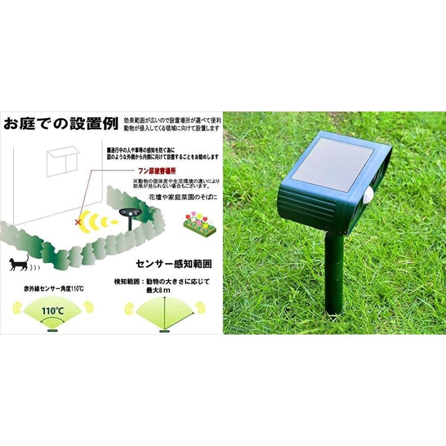 超音波動物撃退器 猫よけ 超音波 ねこよけ 対策 害獣駆除 動物駆除 ソーラー式 電源不要 Cat Ridder04 Netkey ヤフーショッピング店 通販 Yahoo ショッピング