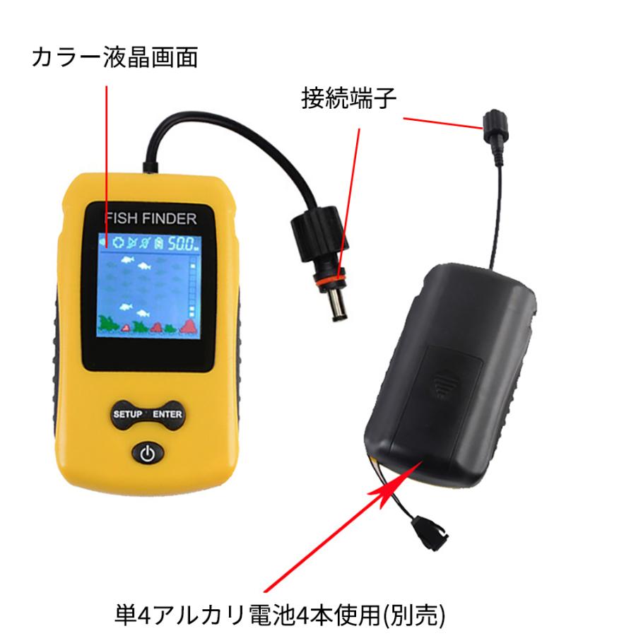ポータブル 魚群探知機 カラー液晶画面 超音波式 携帯型魚探 フィッシュファインダー 日本語取扱説明書付き :fish-finder06:NETKEY  ヤフーショッピング店 - 通販 - Yahoo!ショッピング