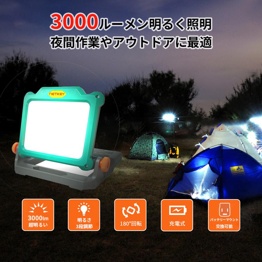 マキタLEDワークライト3本セット マキタ 18V ライト 充電式ワークライト LED フラッドライト