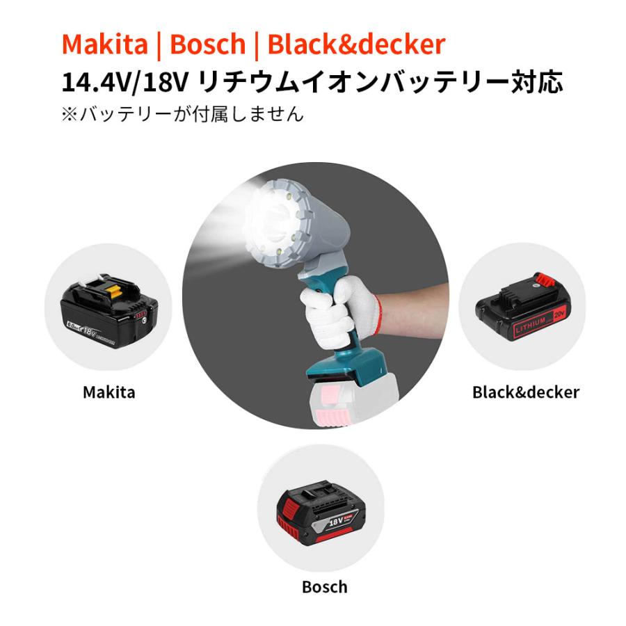 Makita - マキタ充電式LEDワークライト、残量表示バッテリー マキタ makita 電池残量インジケーター付き 残量検知機能