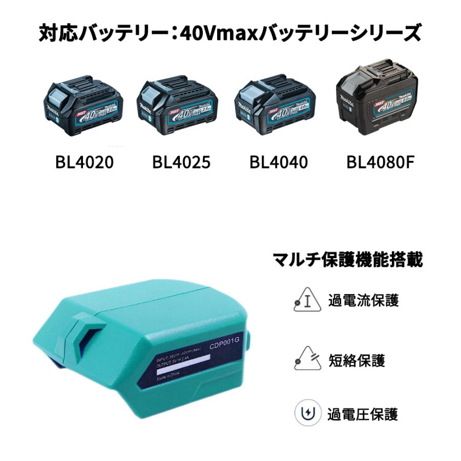 マキタ（makita） マキタバッテリー 変換アダプター 40Vmaxバッテリ 