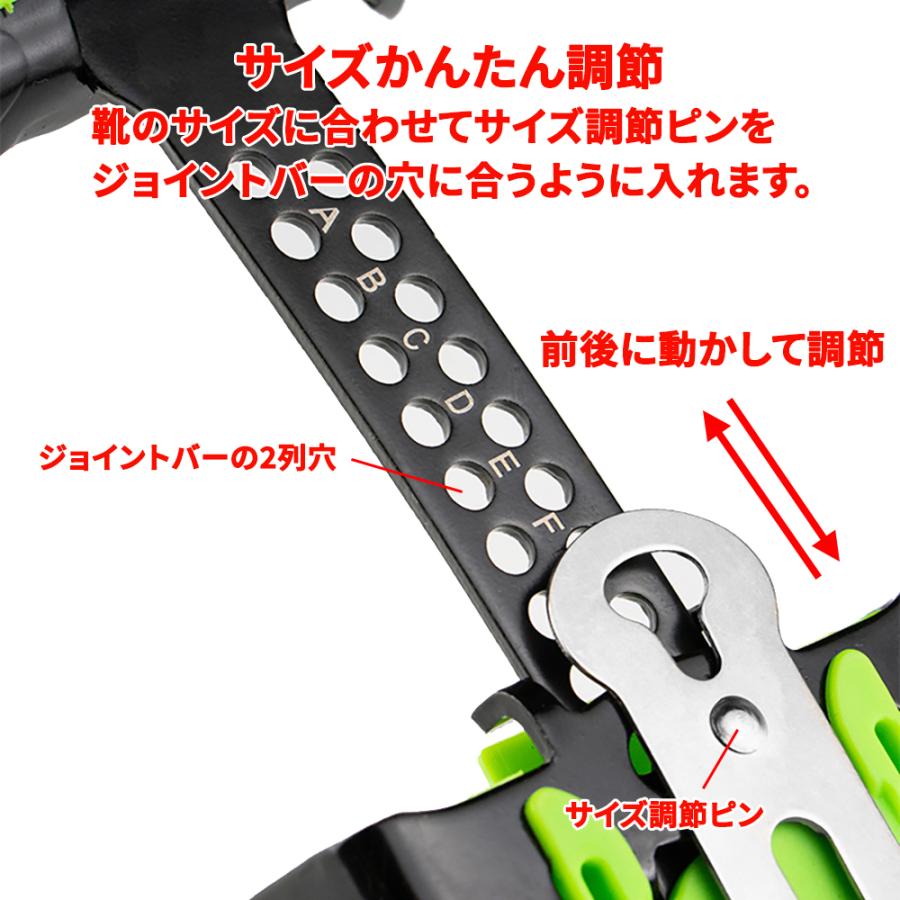アイゼン 14本爪 爪長さ40mm本格登山におすすめ スリップ・転倒・滑落防止 高強度マンガン鋼製 高耐久性 ストラップ式 収納ケース＆日本語取扱説明書付き 爆買 |  | 04