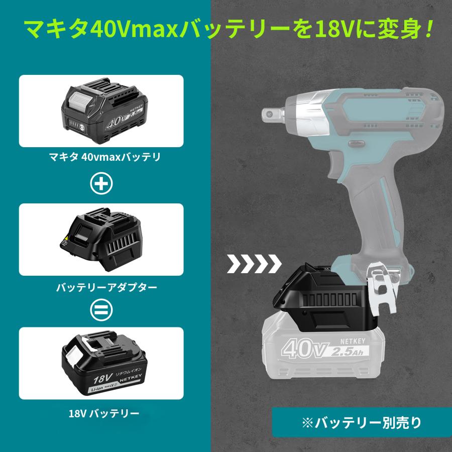マキタ（makita） 40Vmax バッテリー変換アダプター 40Vから18Vに変換