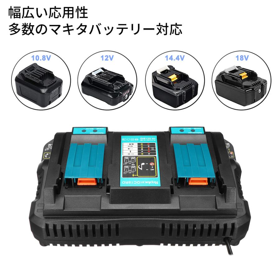 マキタの充電機2台です 2個のバッテリーに同時に充電可能。マキタ互換充電器が届いた