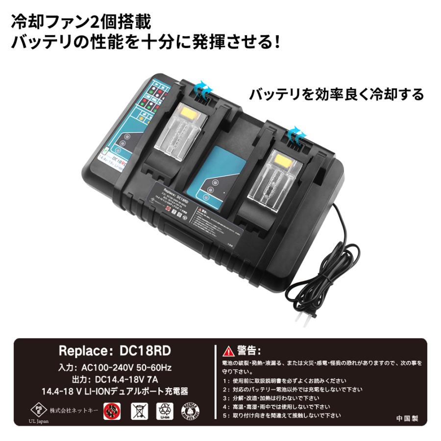 DC18RD マキタ MAKITA 2口急速充電器 7A急速充電対応 爆買 | マキタ | 03