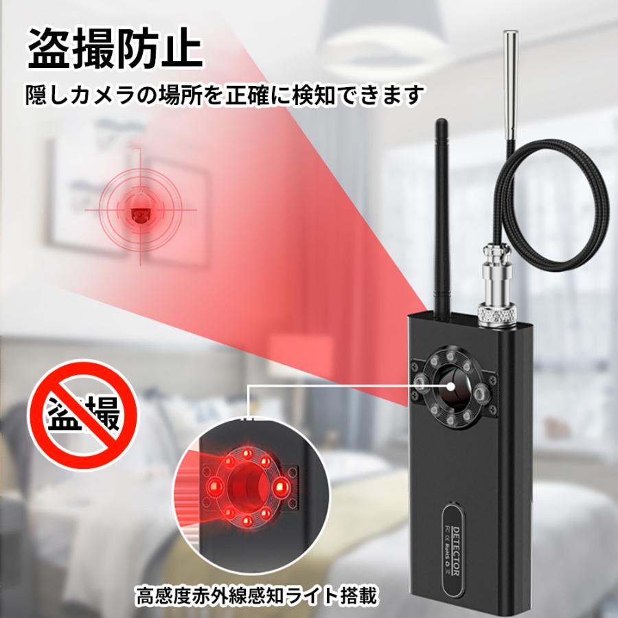 盗聴・盗撮・GPS追跡発見器 高感度 AI知能検知機能 液晶画面表示 充電