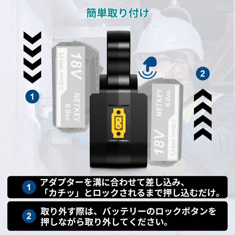 DIY向け マキタデュアルバッテリー変換アダプター コンバーター XT60