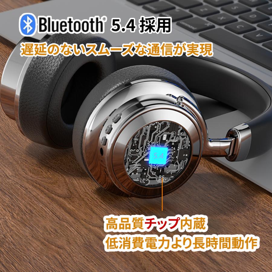 Bluetooth5.4 ヘッドセット ヘッドホン ハイレゾ対応 最大38時間連続再生 Type-C高速充電 シンプルデザインかつ高級感 無線有線2Ways 日本語取扱説明書付き |  | 04