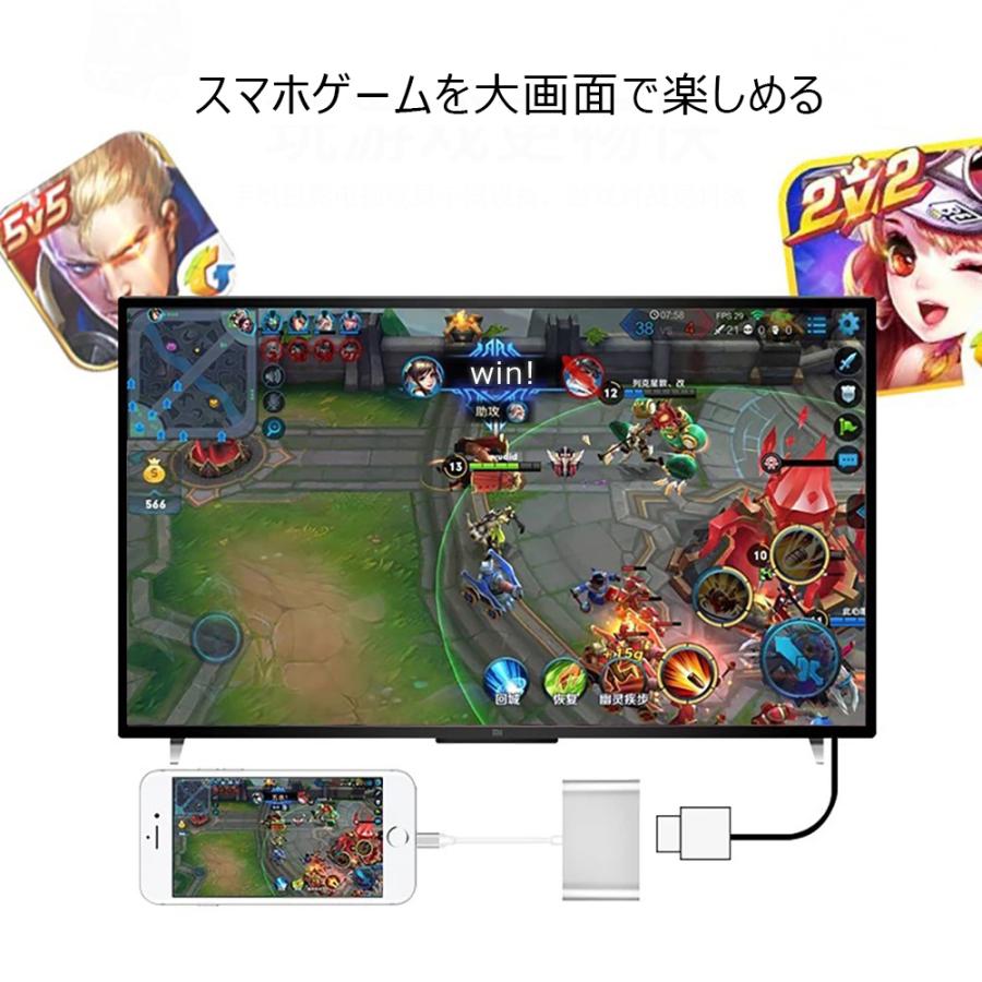 Lightning to HDMI/VGA/Audioアダプタ 変換ケーブル | iPhone | 05