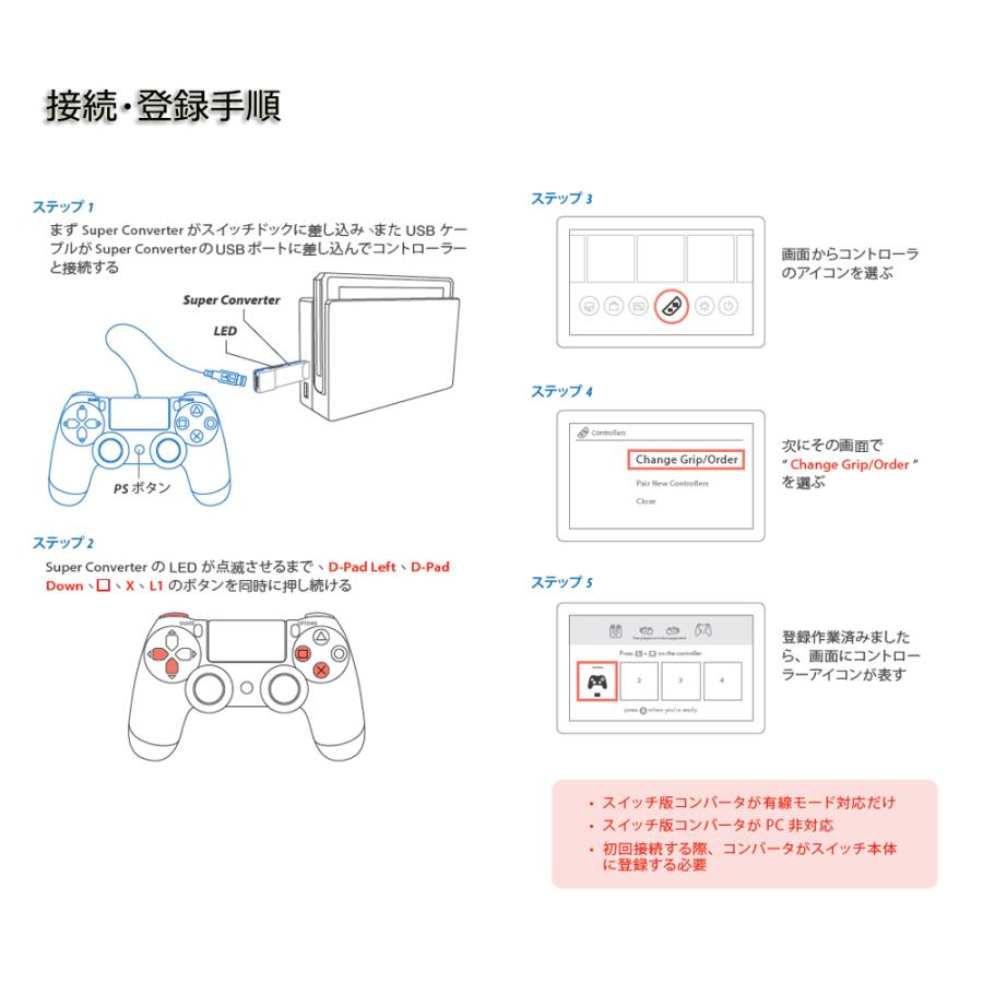 PS3/PS4→Switchコントローラ アダプター | 任天堂 | 03
