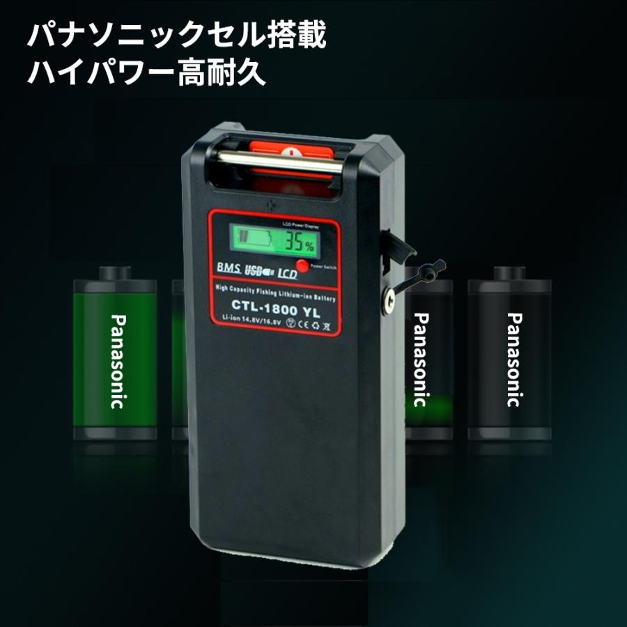 14000mAh ポータブル 2芯電動リール用バッテリー パナソニックセル採用