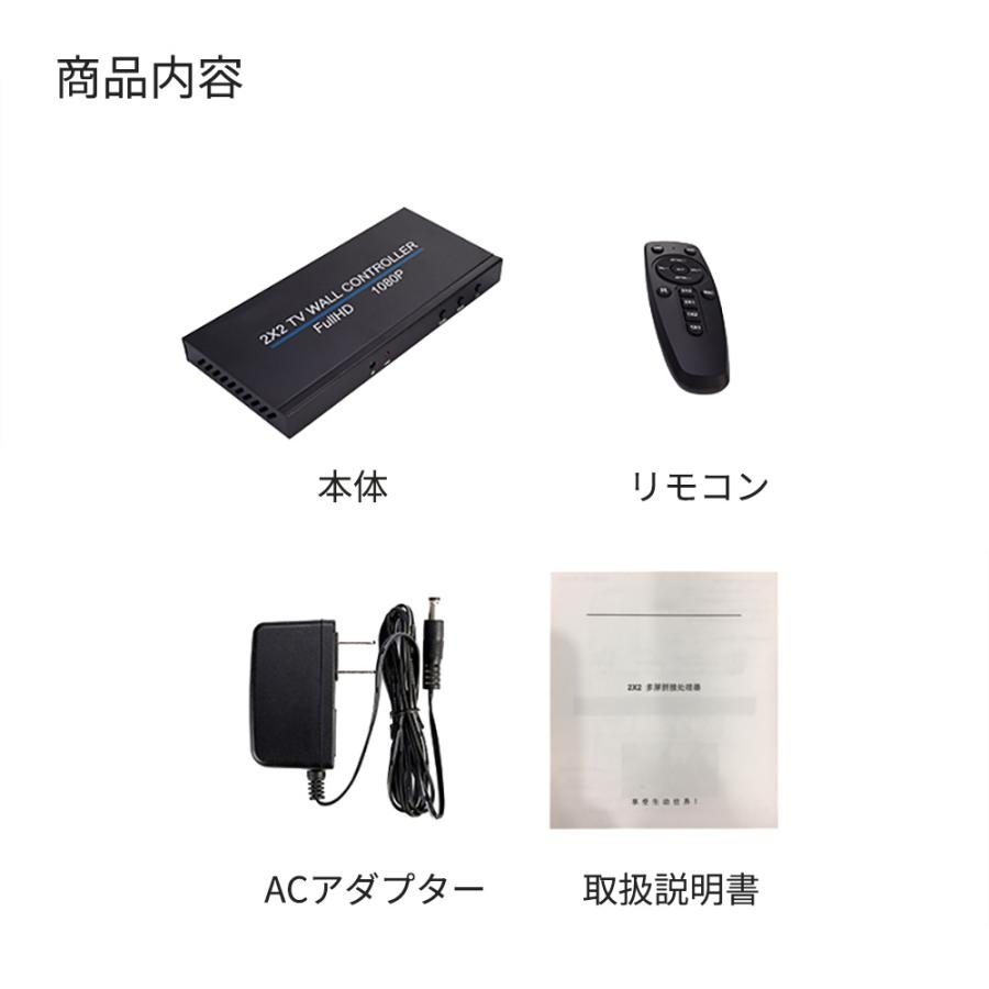 2×2 HDMIビデオウォールコントローラ 4K2K超高画質の画像