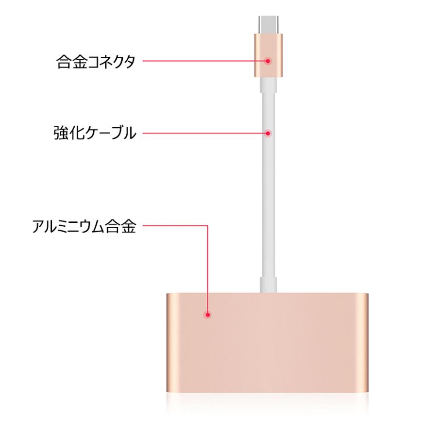 Type-c USB変換アダプタ USB3.0×3ポート 最大5Gbpsデータ高速転送｜netkey-store｜07