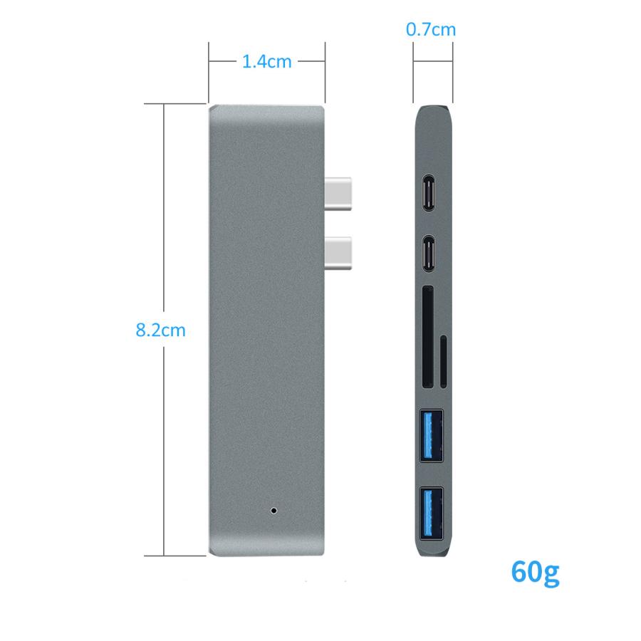Type-Cハブ Macbookハブ Macbookアダプター 7in1 USB-Cハブ 7ポート搭載 USB3.0ハブ 4K高画質出力｜netkey-store｜09