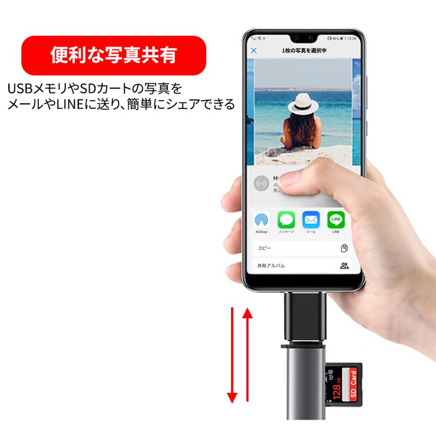 USB3.0 - Lightning変換アダプター 変換コネクター OTG機能搭載 デジカメ写真を直接iphone/iPadに取り込める｜netkey-store｜09