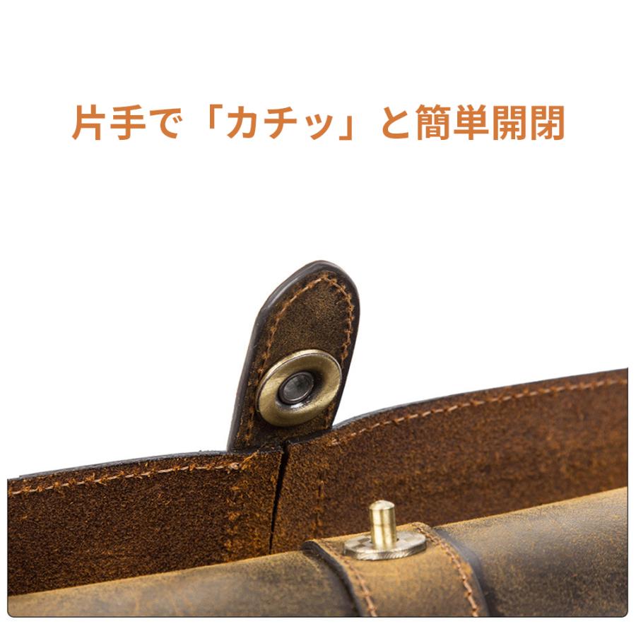 高級牛革 レザー 腕時計収納 3本用 丸形 本革腕時計ロール 携帯収納ケース ウォッチケース |  | 04