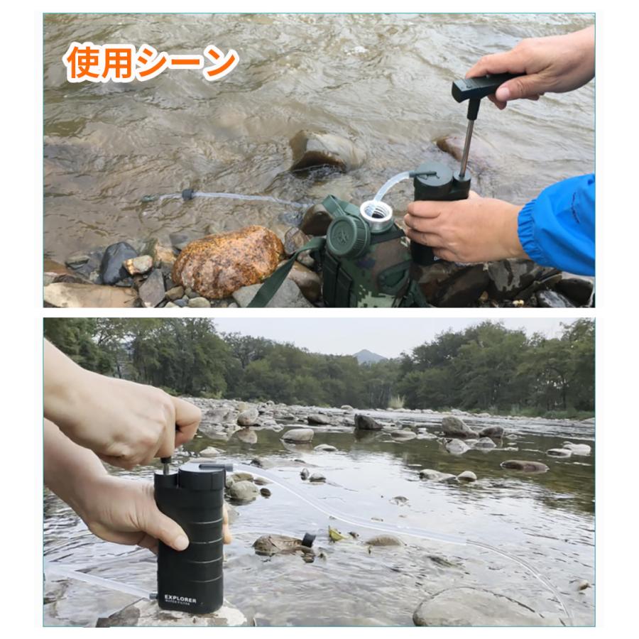 携帯型浄水器 5000リットル高ろ過能力 急速ろ過 川や湖の水を飲用水に