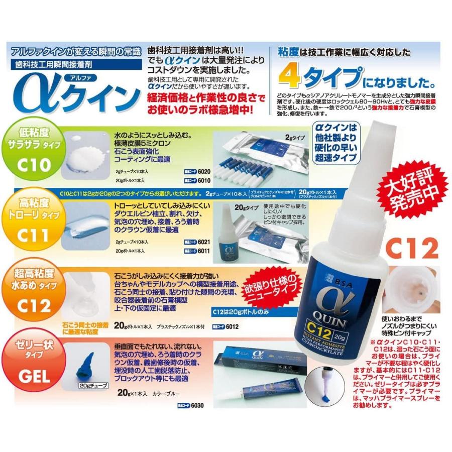 αクイン アルファクイン 歯科技工用瞬間接着剤 GELタイプ 20g｜netl-store｜02