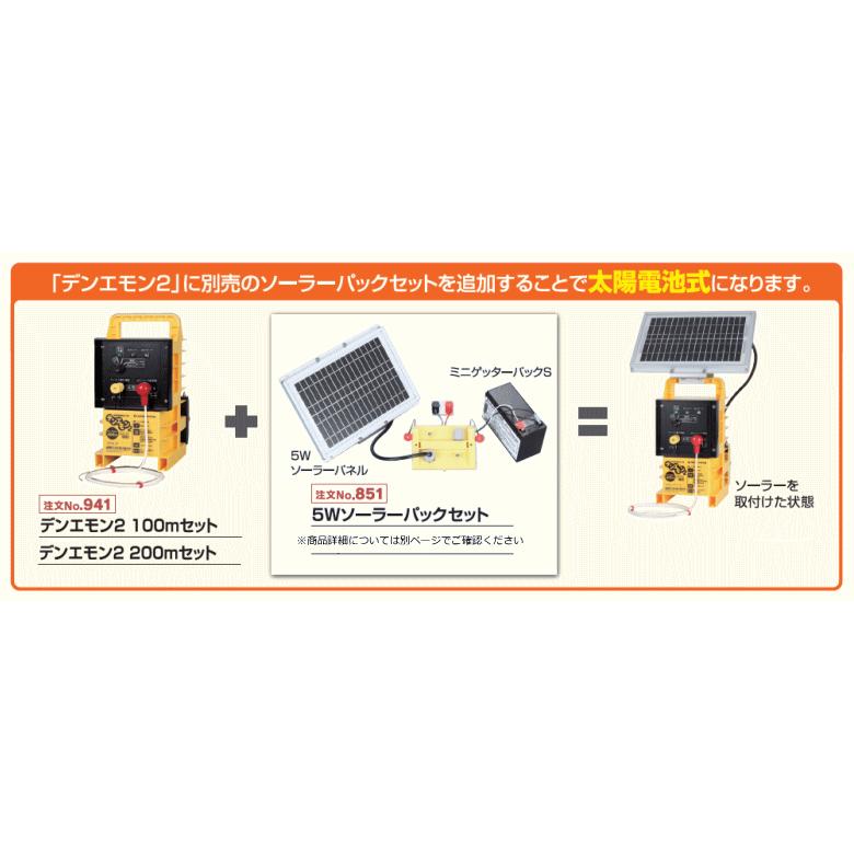 末松電子 電気柵セット #941 デンエモン2_100mセット : ねっとんや