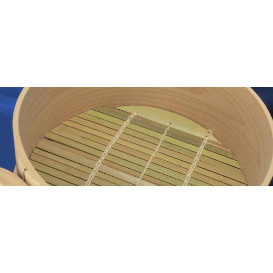 国産 桧丸セイロ 30cm用 3段セット 竹スノコ付 （せいろ 蒸し器
