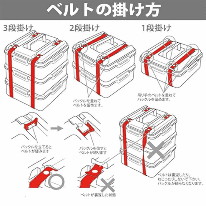 蝶プラ工業 お弁当箱 ランチボックス 3段 松花堂 スイートミックス
