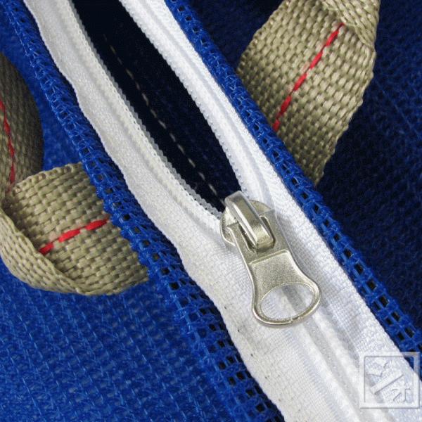 メッシュコンバイン袋 両取手付き （青） 約58×80cm : ねっとんや